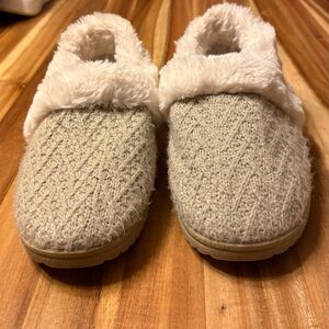 Skechers Cozy Campfire Slippers BeigeKnit Sparkle Women’s Size 7